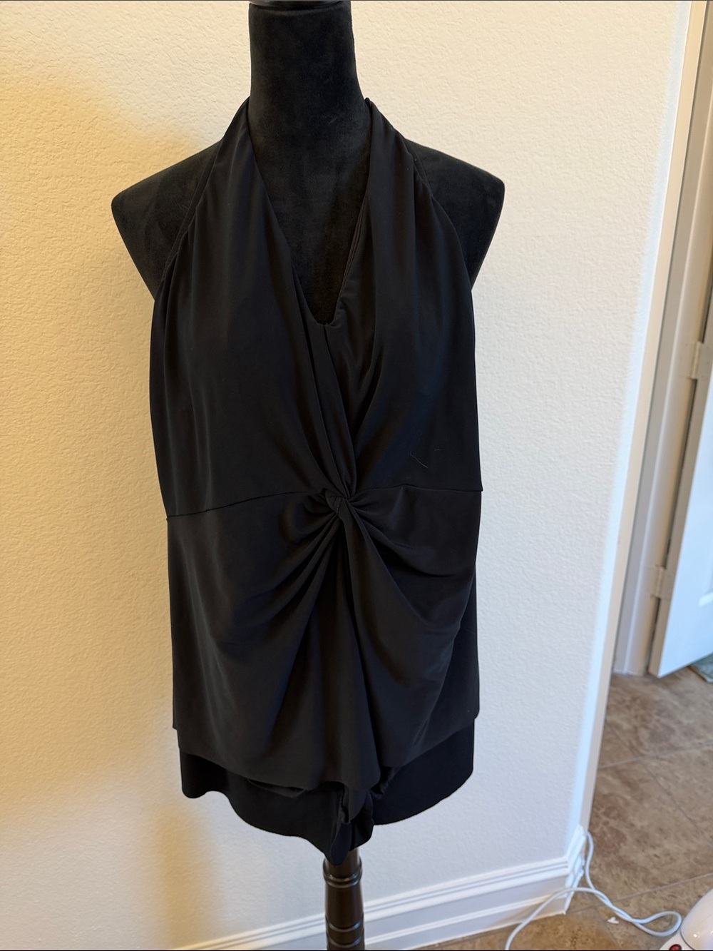 Magicsuit Black Halter Twist-Front One-Piece